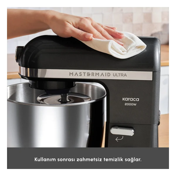 Karaca Mastermaid Chef Ultra D 2000 W Matte Black 7 lt Hamur Yoğurma Makinesi - Görsel 4