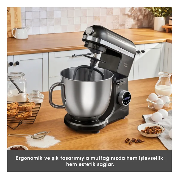 Karaca Mastermaid Chef Ultra D 2000 W Matte Black 7 lt Hamur Yoğurma Makinesi - Görsel 6
