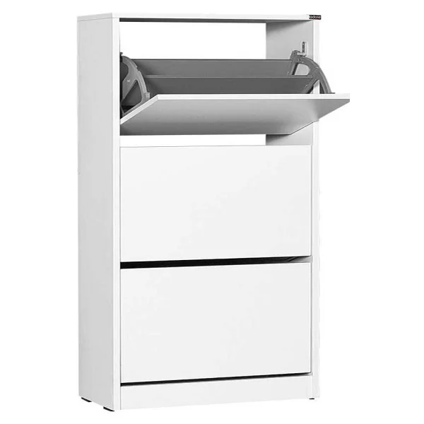 Adore Mobilya Flat Duo 3 Katlı Geniş Ayakkabılık Beyaz - Görsel 4