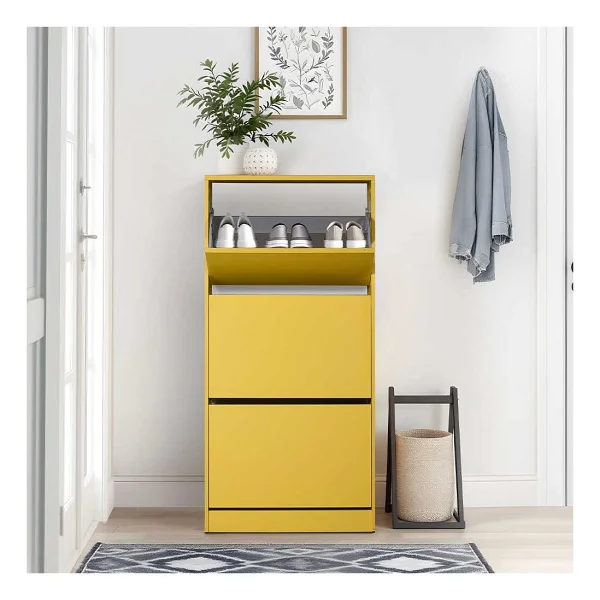 Adore Mobilya Flat Duo 3 Katlı Geniş Ayakkabılık Beyaz - Görsel 8