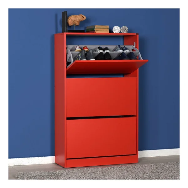 Adore Mobilya Flat Duo 3 Katlı Geniş Ayakkabılık Beyaz - Görsel 7