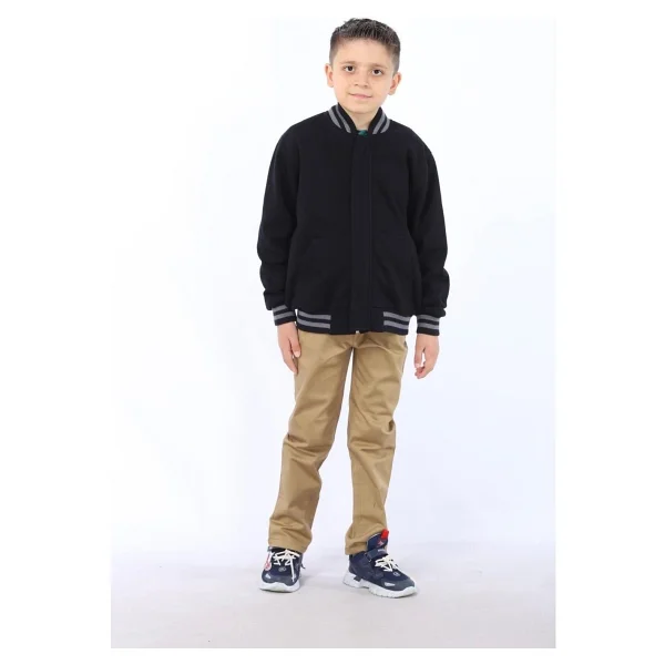 Gümüş Collections Camel Rengi Slim Fit Comfort Keten Okul Pantolonu Beli Lastikli Erkek Çocuk - Görsel 3