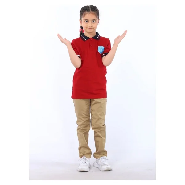 Gümüş Collections Camel Rengi Slim Fit Comfort Keten Okul Pantolonu Beli Lastikli Erkek Çocuk - Görsel 4
