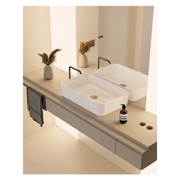 Turkuaz Seramik Hera 60x38 cm Tezgah Üstü Lavabo - Görsel 4
