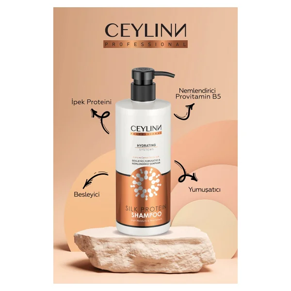 Ceylinn Silk Protein Kuru ve Yıpranmış Saçlar Şampuan 500 ml - Görsel 2