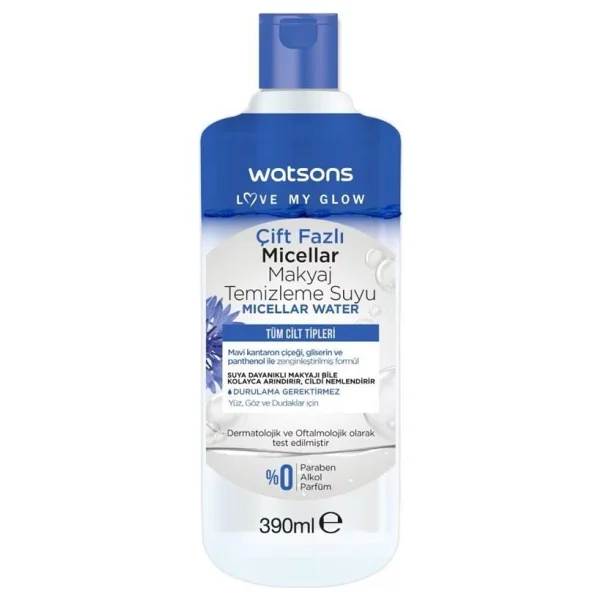 Watsons Çift Fazlı Micellar 390 ml Makyaj Temizleme Suyu - Görsel 2
