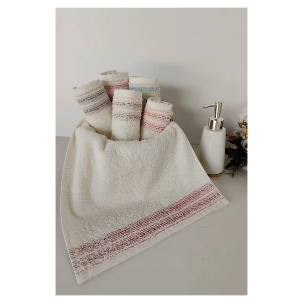 6'lı Mutfak Havlusu Seti - %100 Pamuk Renkli Çizgili Mutfak Havlusu - 30 x 50 cm - Görsel 6