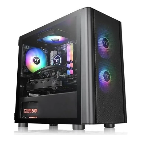 Thermaltake V150 CA-1R1-00S1WN-02 ARGB Fanlı Micro ATX Oyuncu Kasası - Görsel 6