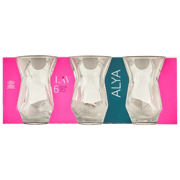 Lav 6'lı Çay Bardağı - Şeffaf - 165 ml - Görsel 7