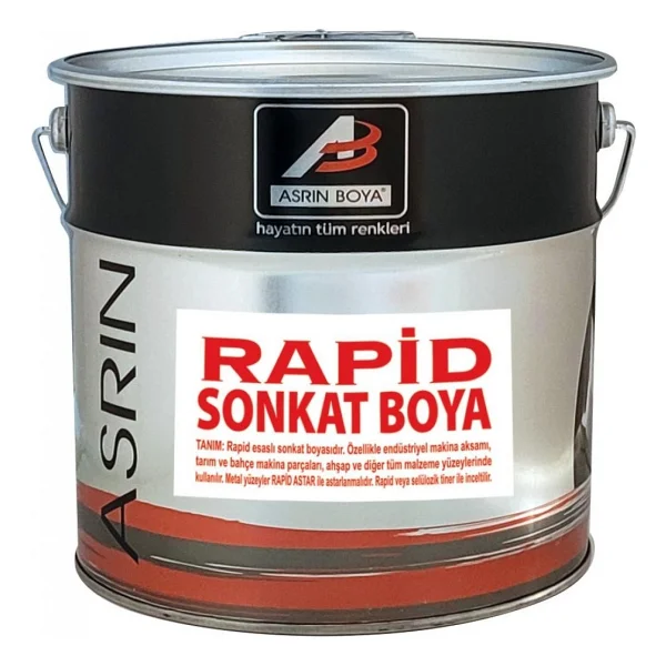 Asrın Rapid Endüstriyel Boya Mat Siyah 2.5 Kg - Görsel 2