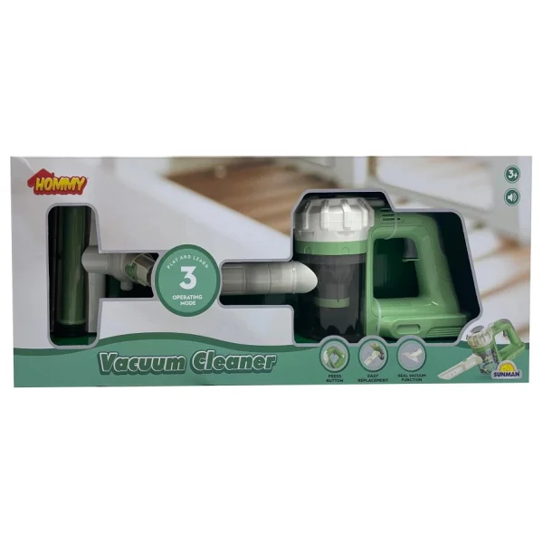 Sunman Hommy Dikey Oyuncak Süpürge - Gerçek Fonksiyonlu ve Sesli 3+ Yaş - Yeşil - yok - Görsel 6