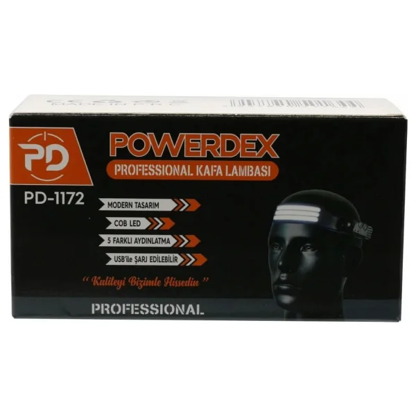 PowerDex PD-1172 1200 Lümen LED Şarjlı Kafa Lambası - Görsel 6