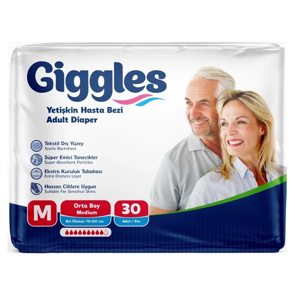 Giggles Belbantlı Orta Boy M 30'lu 4 Adet Hasta Bezi - Görsel 2