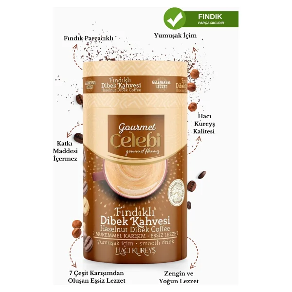 Gourmet Çelebi Fındıklı Dibek Kahvesi 250 gr - Görsel 2