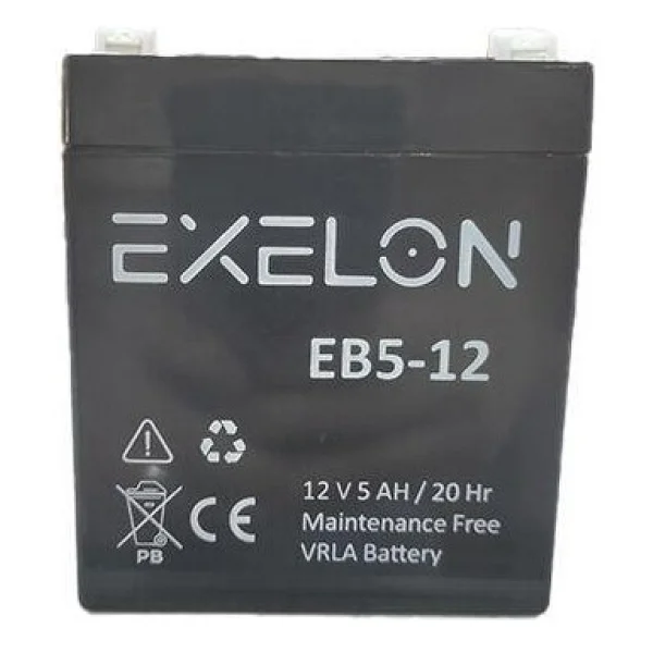 Exelon 12V 5A Bakımsız Kuru Akü - Görsel 2