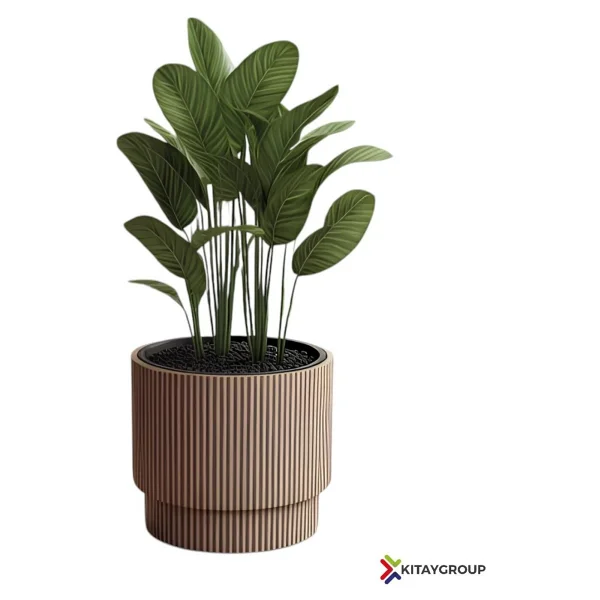 Elite Vega Model Büyük Dekoratif Modern Saksı ve Vazo 30 Lt ( 36.6 cm x 36.6 cm ) Iç Hazneli 1 Adet - Görsel 6
