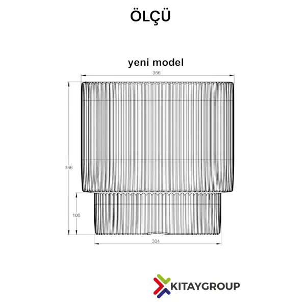 Elite Vega Model Büyük Dekoratif Modern Saksı ve Vazo 30 Lt ( 36.6 cm x 36.6 cm ) Iç Hazneli 1 Adet - Görsel 5