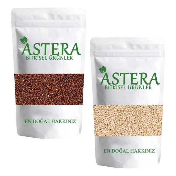 ASTERA 500 Gr Kırmızı Kinoa Tohumu + 500 Gr Beyaz Kinoa Tohumu - Görsel 3