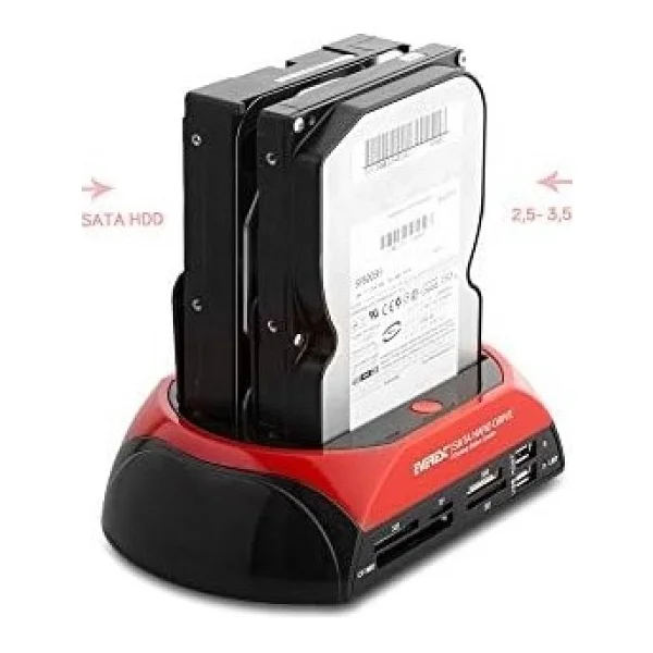 Everest HDC-385 USB 2.0 2.5"-3.5" Docking Harddisk Kutusu - Görsel 2