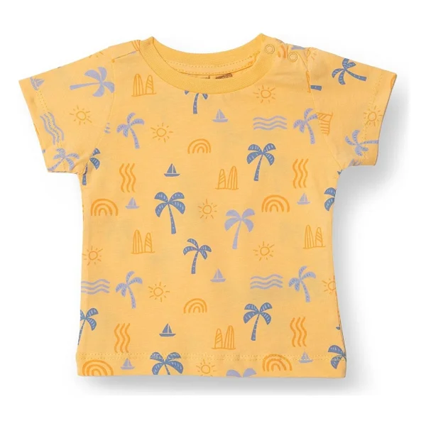 HelloBaby Basic Erkek Palmiye Ağacı Baskılı T-Shirt Erkek Bebek 9 Ay - Görsel 3