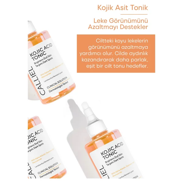 Calliel Aydınlatıcı ve Siyah Nokta Karşıtı Kojik Asit 200 ml Tonik - Görsel 2