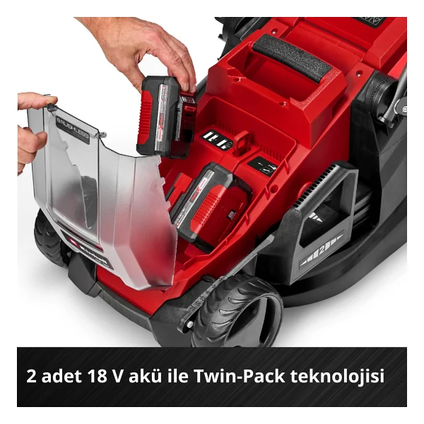 Einhell GE-CM 36/36 Li Kit Çift Akülü 4 Ah Çim Biçme Makinesi - Görsel 6
