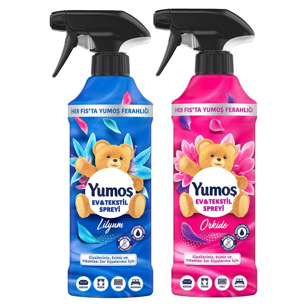 Yumoş Ev ve Tekstil Spreyi Lilyum 450 ml X1 Yumoş Ev ve Tekstil Spreyi Orkide 450 ml X1 - Görsel 2