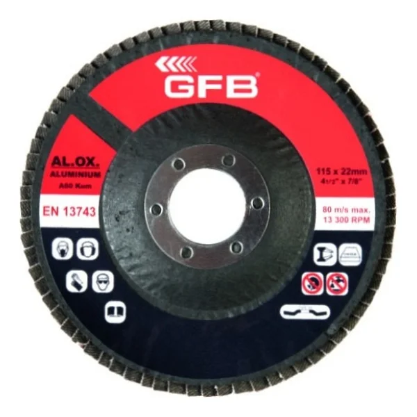 Gfb 10 Adet Alüminyum Flap Disk Zımpara 115MM-60 Kum - Görsel 2