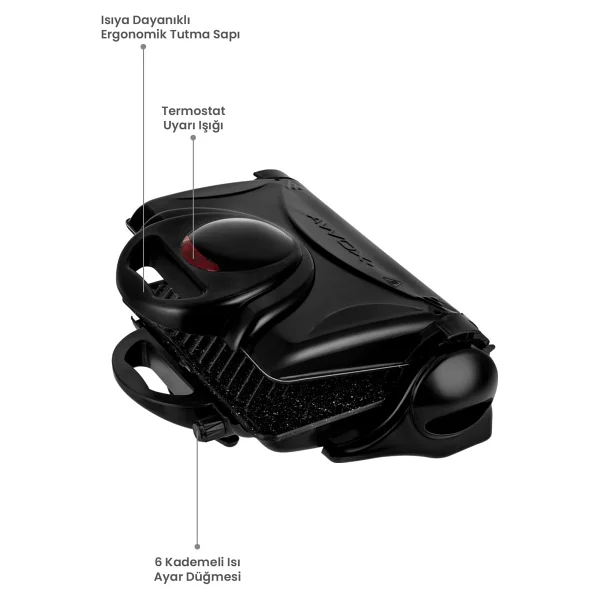 Awox Orion Siyah Toaster 8 Dilim Tost Makinesi - 180° Izgara 1800W (5566) - Görsel 8