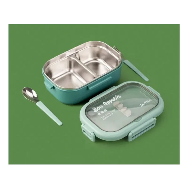 Tantitoni Lunch Box 2 Katlı Çatal ve Kaşıklı Yemek Taşıma Kabı 1.65 L. - Görsel 4