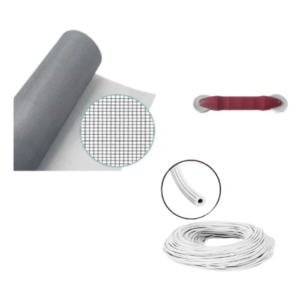 Netpen 3'lü Sineklik Seti 500x120 Cm Tül, 18 Mt. Beyaz Conta, Fitil Çekme Aparatı - Görsel 3