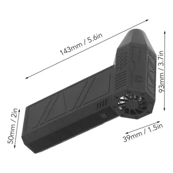 Mini Turbo Jet Fan, Çok Amaçlı Hava Üfleme ve Temizlik Cihazı - 0,25 kg - Görsel 4