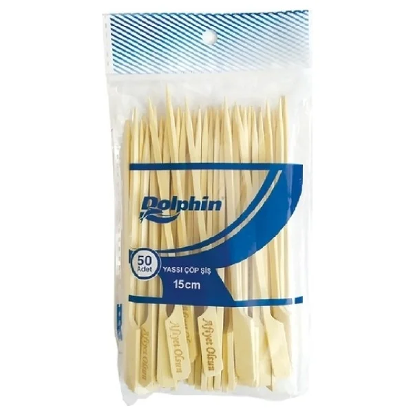 Dolphin 15 cm 50'li Yassı Çöp Şiş - Görsel 2