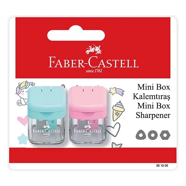 Faber-Castell Minibox 2'li Pastel Kalemtıraş - Görsel 2