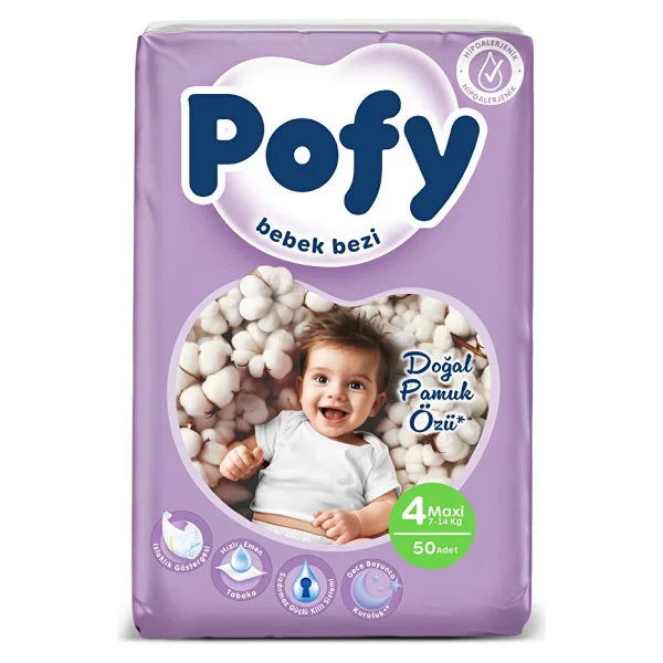 Pofy 4 Numara Maxi 50'li Bebek Bezi - Görsel 9