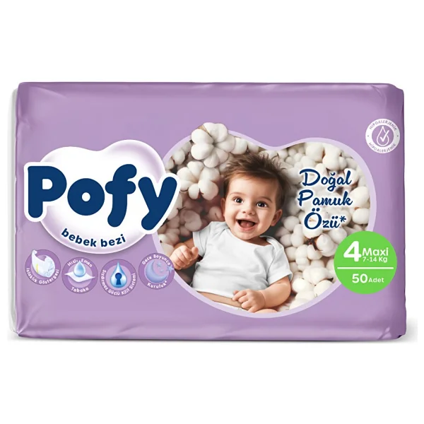 Pofy 4 Numara Maxi 50'li Bebek Bezi - Görsel 10