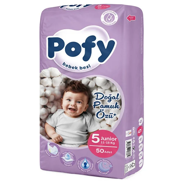 Pofy 5 Numara Junior 50'li Bebek Bezi - Görsel 9