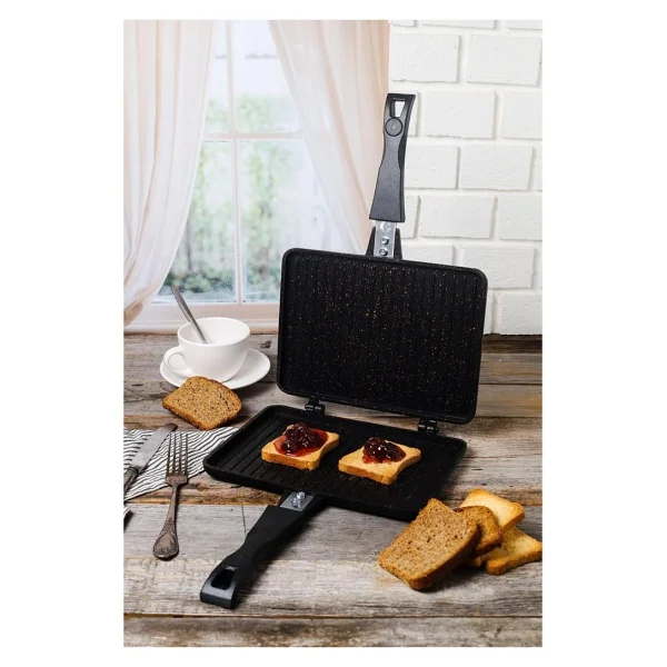 Tubshop Ocak Üstü Tost Makinesi - Gri - Siyah - Görsel 3