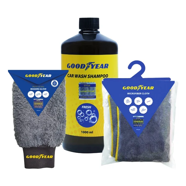 Goodyear Oto Şampuan Mikrofiber Bez ve Yıkama Eldiven Seti - 1 lt - Görsel 3