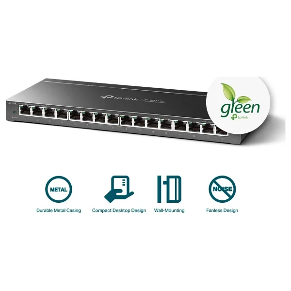 TP-Link TL-SG116E 16 Port 10/100/1000 Mbps Gigabit Switch - Görsel 3