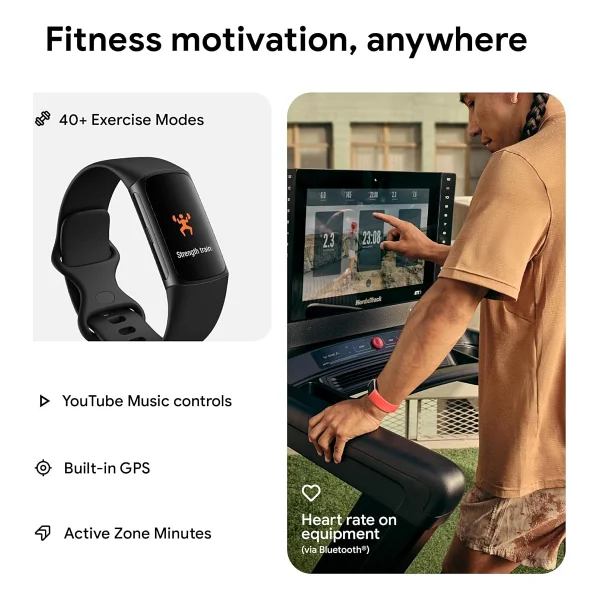 Google Fitbit Charge 6 Siyah Akıllı Bileklik - Görsel 4