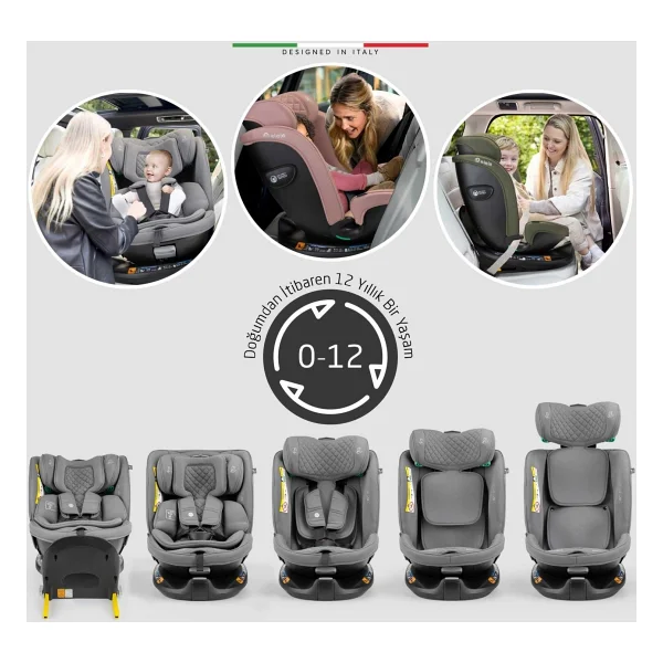 Elele Ritornofix I-Size 360° Dönebilen 0-36 kg Oto Koltuğu - Görsel 3