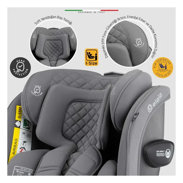 Elele Ritornofix I-Size 360° Dönebilen 0-36 kg Oto Koltuğu - Görsel 5