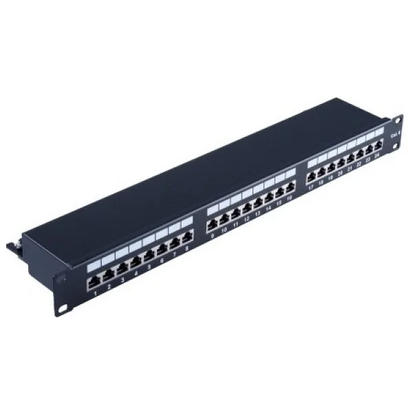 IRENIS Cat 6A 19" 1u Patch Panel, 500 Mhz, Siyah, 24 Port - Görsel 2