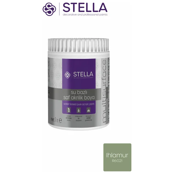 Bianca Stella 0.5 lt 1055 Mistik Beyaz Su Bazlı Saf Akrilik Boya - Görsel 10