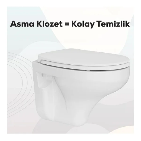 Creavit Perla TP320 Kapak Hariç Asma Klozet - Görsel 6