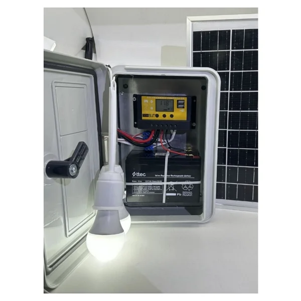 Taşınabilir 25W Güneş Paneli 2 Lamba ve USB Cep Telefonu Şarj Sistemi - Görsel 5