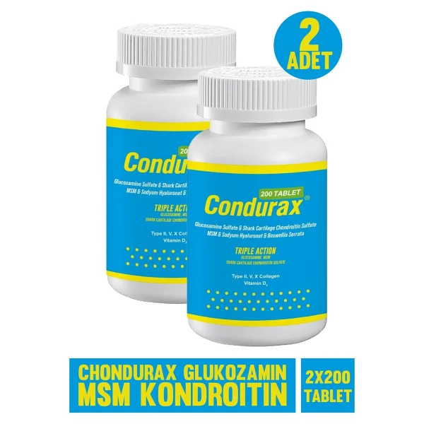 Chondurax Glucosamine Chondroitin MSM 200 Tablet 2'li - Görsel 2