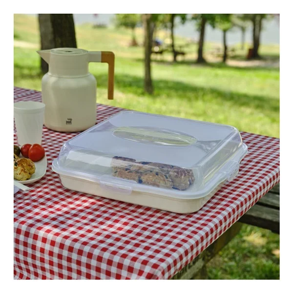Karaca Container Container Rocca Kare Pasta Taşıma Fanusu - Görsel 2