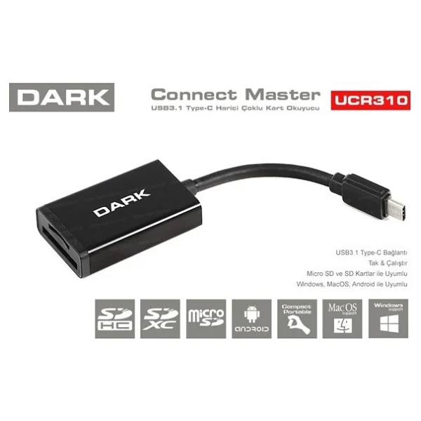 Dark DK-AC-UCR310 USB 3.1 Kart Okuyucu - Görsel 2